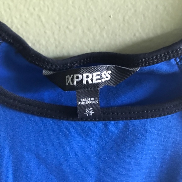 Express Cap sleeve Color Block Stretchy Dress Size XS - Picture 5 of 5